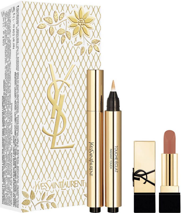 Yves Saint Laurent Touche Eclat + Mini Rouge Pur Couture Nude Muse geschenkset