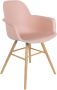 Zuiver Albert Kuip Eetkamerstoelen met armleuning Roze Set van 2 - Thumbnail 2