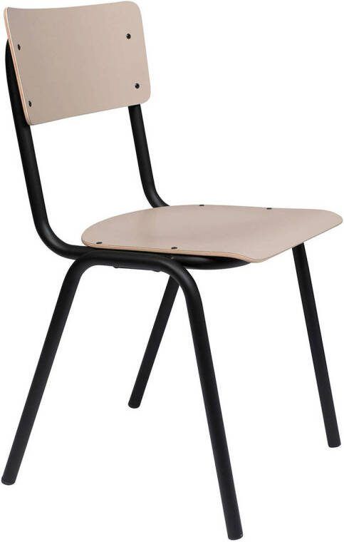 Zuiver Back To School Eetkamerstoelen Mat Beige Set van 4 - Foto 2