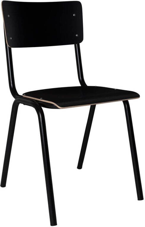 Zuiver Back To School HPL Eetkamerstoelen Zwart Set van 4 - Foto 2