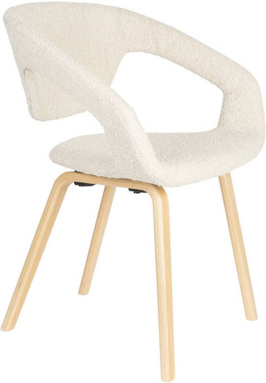 Zuiver Flexback Eetkamerstoelen met armleuning Beige Set van 2