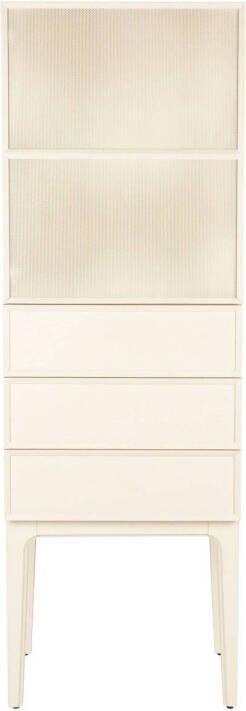 Zuiver Opbergkast June Eikenhout en metaal Met 1 deur en 3 laden Beige