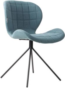 Zuiver OMG Eetkamerstoel Blauw Set van 2