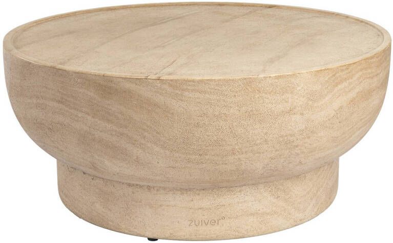 Zuiver Ronde Salontafel Noble Travertinlook 80cm Beige