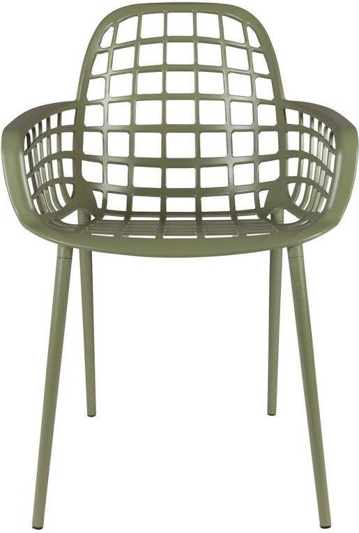 Zuiver Albert Kuip Tuinstoelen met armleuning Groen Set van 2