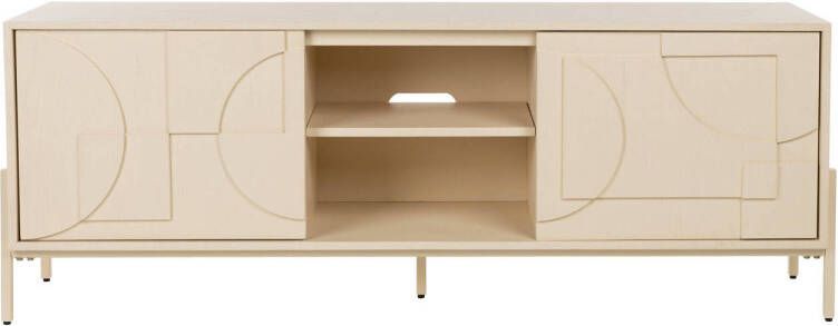 Zuiver TV-meubel Faces Eikenhout 160cm Beige - Foto 4