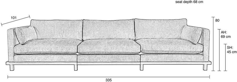 Zuiver Blossom 4 5-zitsbank Moss - Foto 3