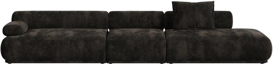 Zuiver 4 5-zits Bank Rembrandt 455cm Links Ribstof Bruin