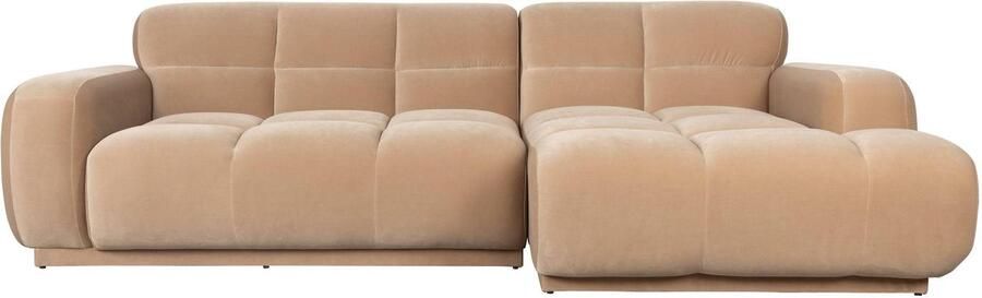 Zuiver Loungebank Hazel Rechts 267cm Velvet Beige