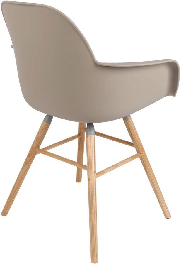Zuiver Albert Kuip Eetkamerstoelen armleuning Taupe Set van 2