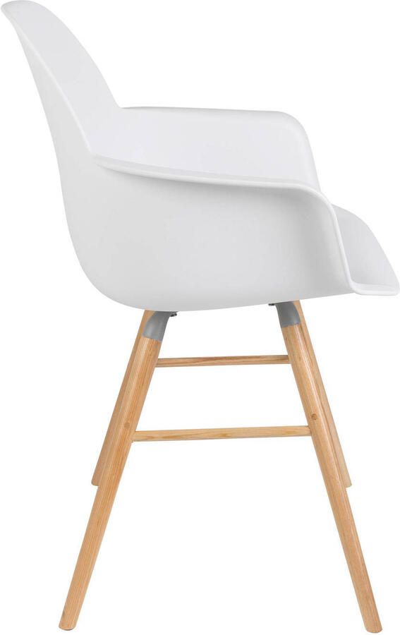 Zuiver Albert Kuip Eetkamerstoelen armleuning Wit Set van 2 - Foto 2