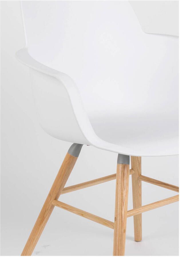 Zuiver Albert Kuip Eetkamerstoelen armleuning Wit Set van 2
