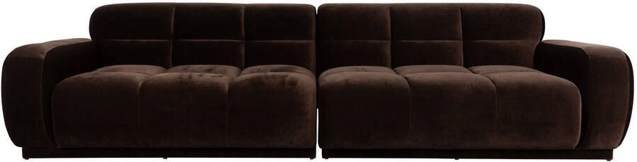 Zuiver 4 5-zits Bank Hazel 340cm Velvet Bruin