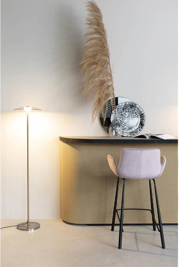 Zuiver Brit Velvet Barkruk Roze Set van 2 - Foto 3