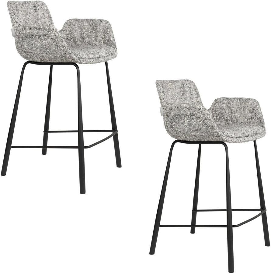 Zuiver barkrukken zithoogte 67 5 cm grijs (set van 2)