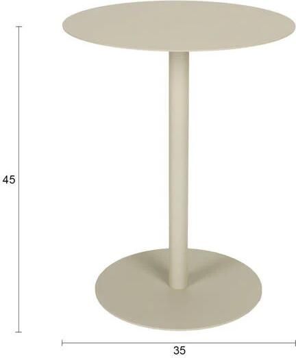 Zuiver | Bijzettafel Snow Brown Rice | Woonkamertafels | Bijzettafel - Foto 3