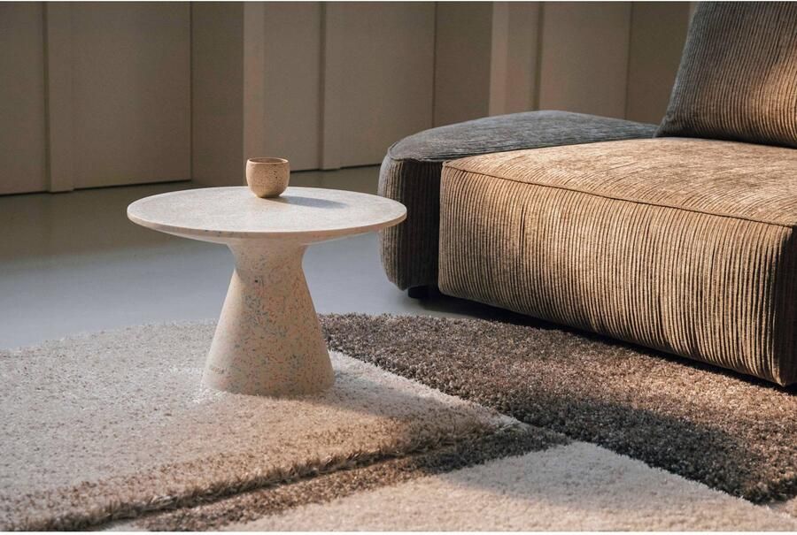 Zuiver Ronde Salontafel Victoria Terrazzo 50cm Wit - Foto 4