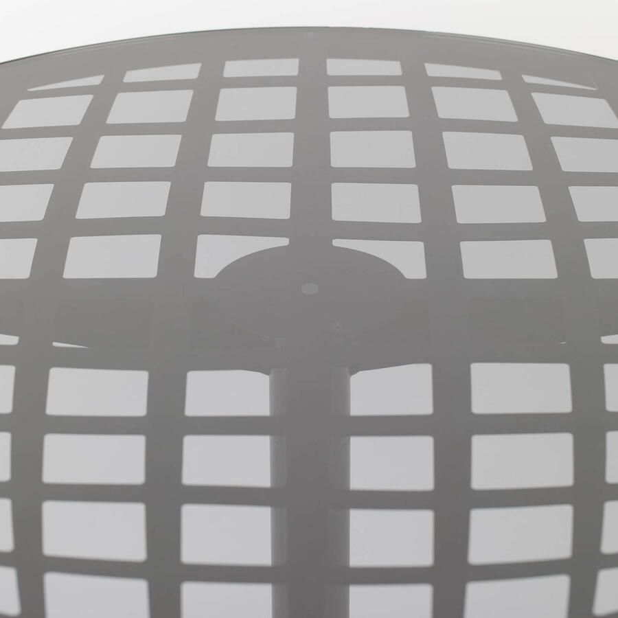 Zuiver Ronde Tuintafel Albert Glazen blad 80cm Zwart