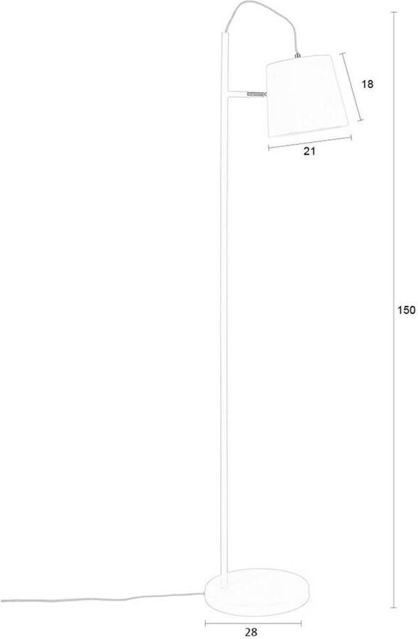 Zuiver | Vloerlamp Buckle Head Beige | Woonaccessoires | Vloerlamp