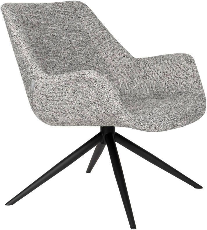 Zuiver Draaifauteuil Doulton Geweven stof Grijs