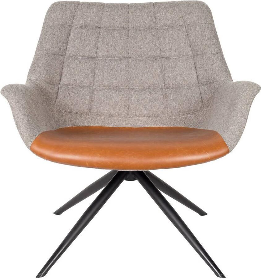 Zuiver Doulton Lounge Fauteuil Vintage Bruin Kunstleer