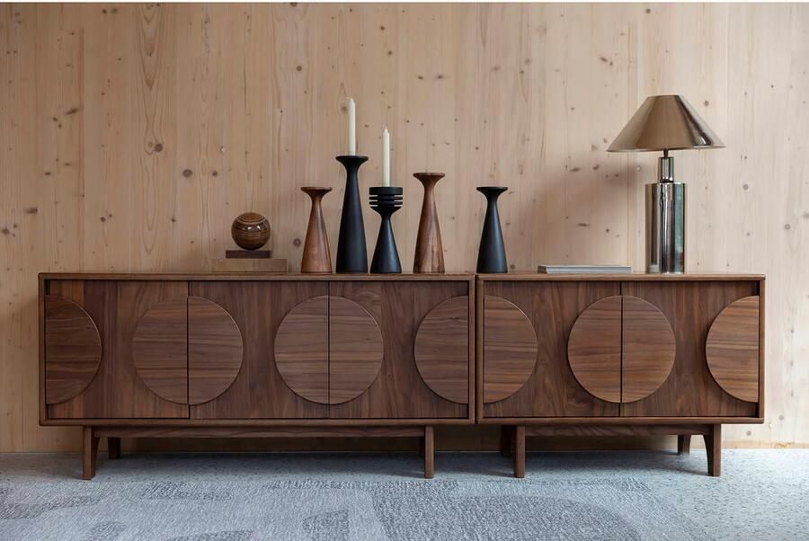 Zuiver | Dressoir Groove 3 Drs Walnut | Woonkamer meubels | Dressoir - Foto 2