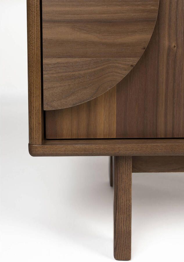 Zuiver | Dressoir Groove 2 Drs Walnut | Woonkamer meubels | Dressoir - Foto 3