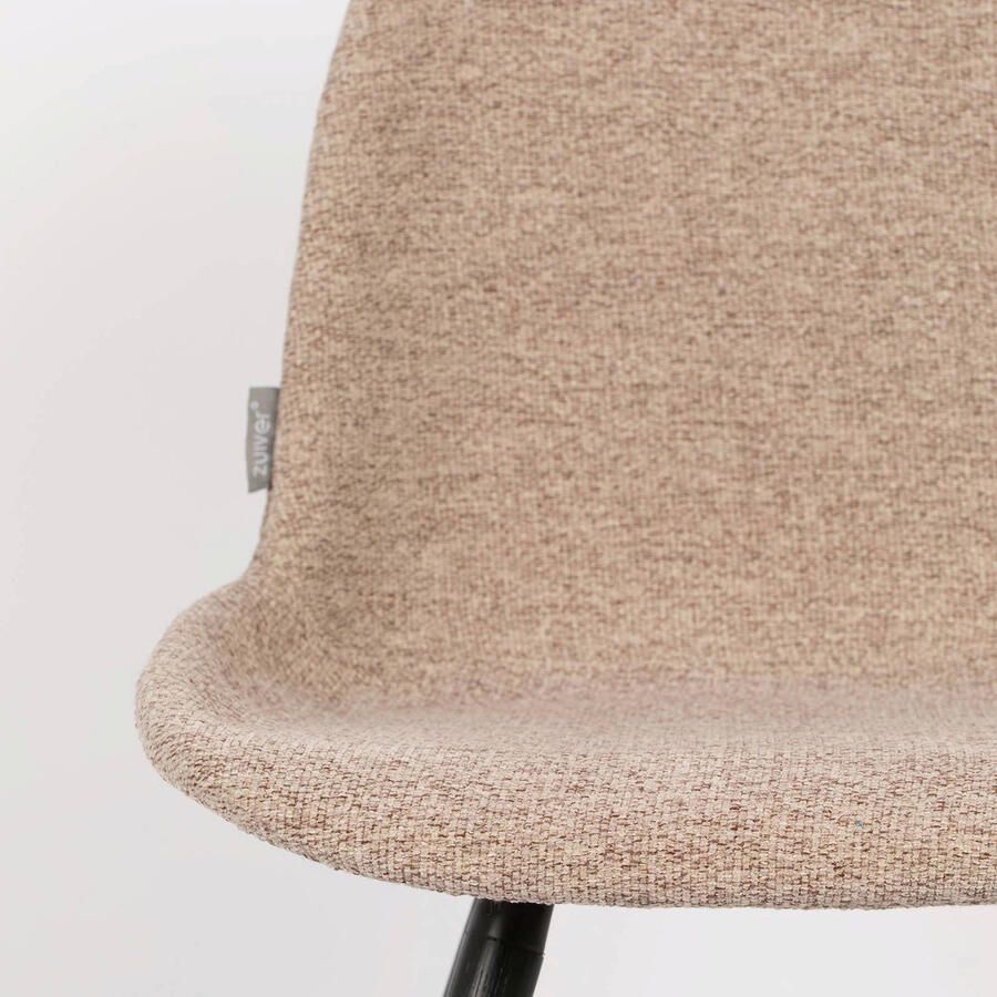 Zuiver Albert Kuip Soft Eetkamerstoelen Beige Set van 2 - Foto 2