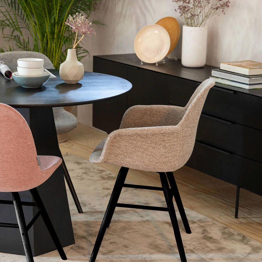 Zuiver Albert Kuip Soft Eetkamerstoelen armleuning Beige Set van 2 - Foto 2