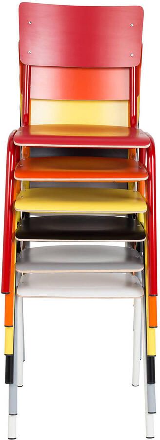 Zuiver Back To School HPL Eetkamerstoelen Wit Set van 4 - Foto 5