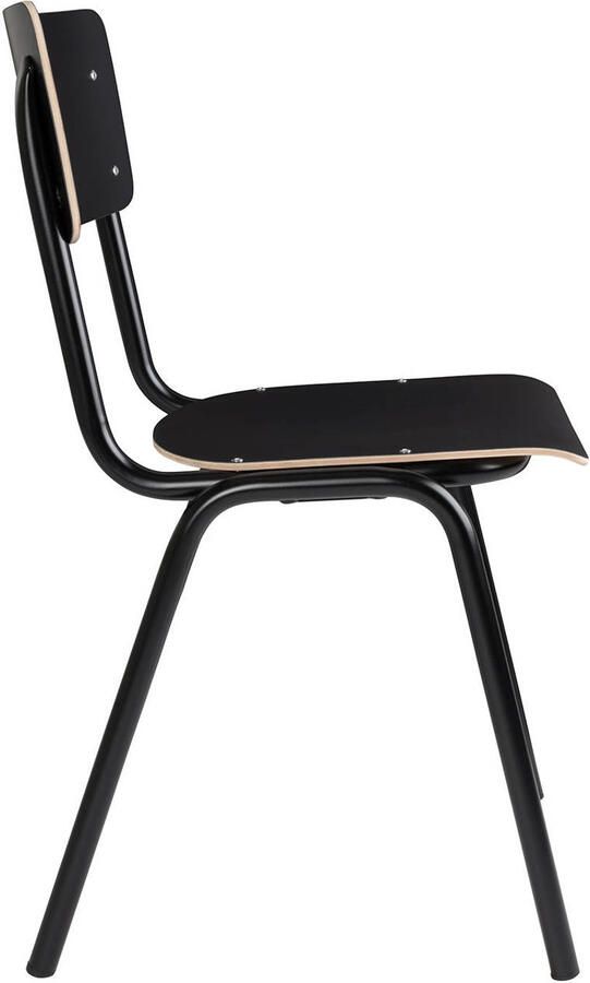 Zuiver Back To School HPL Eetkamerstoelen Zwart Set van 4 - Foto 5