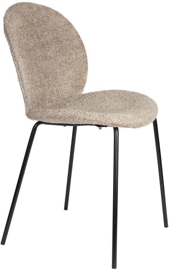 Zuiver Bonnet Eetkamerstoelen Beige Set van 2