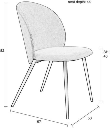 Zuiver Cozy Eetkamerstoelen Beige Set van 2 - Foto 3