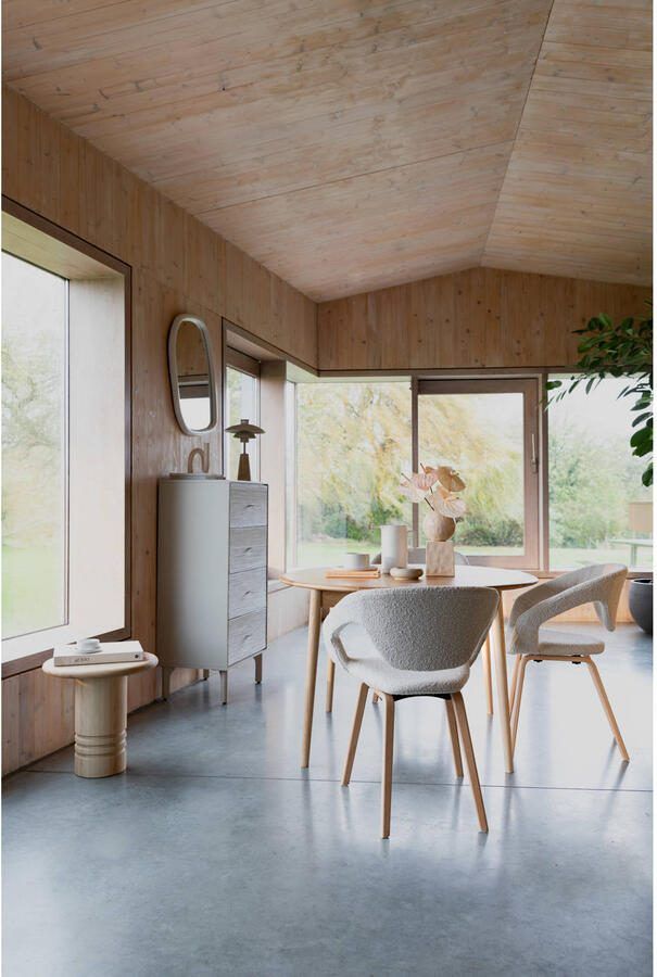 Zuiver Flexback Eetkamerstoelen met armleuning Beige Set van 2 - Foto 3