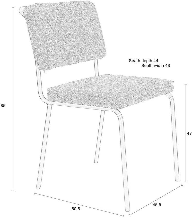 Zuiver | Eetkamerstoel Buddy Beige | Zitmeubels eetkamer | Eetkamerstoel - Foto 3