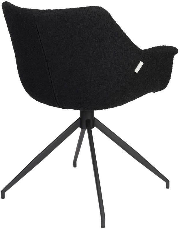Zuiver | Armstoel Doulton Swivel Black | Zitmeubels eetkamer | Armstoel - Foto 5