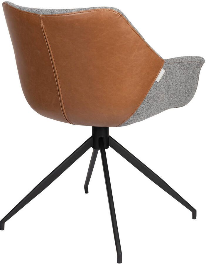 Zuiver | Armstoel Doulton Swivel Vintage Brown | Zitmeubels eetkamer | Armstoel - Foto 3