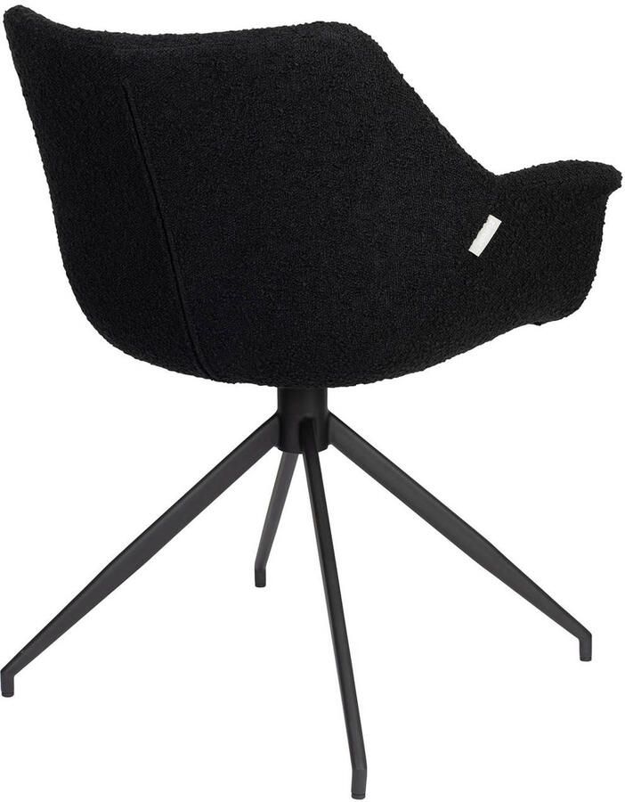 Zuiver | Armstoel Doulton Swivel Black | Zitmeubels eetkamer | Armstoel - Foto 2