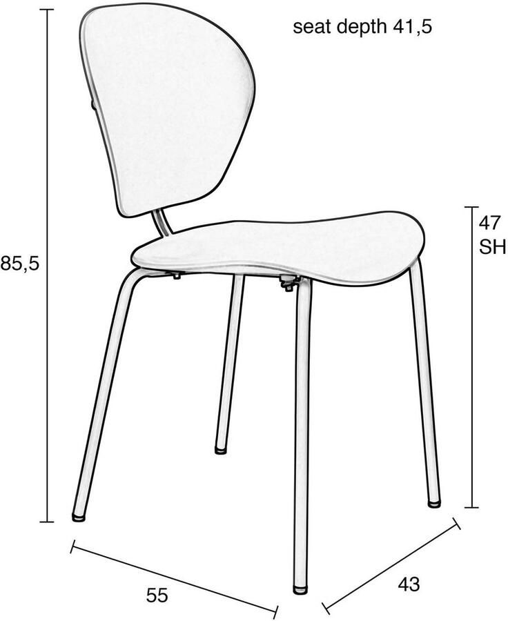 Zuiver | Eetkamerstoel The Ocean Pirate Black | Eetkamerstoelen | Eetkamerstoel