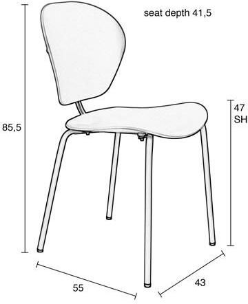 Zuiver | Eetkamerstoel The Ocean Blue | Eetkamerstoelen | Eetkamerstoel - Foto 6