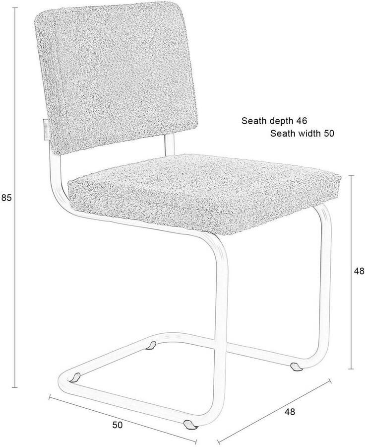 Zuiver | Eetkamerstoel Ridge Soft Black | Eetkamerstoelen | Eetkamerstoel - Foto 2