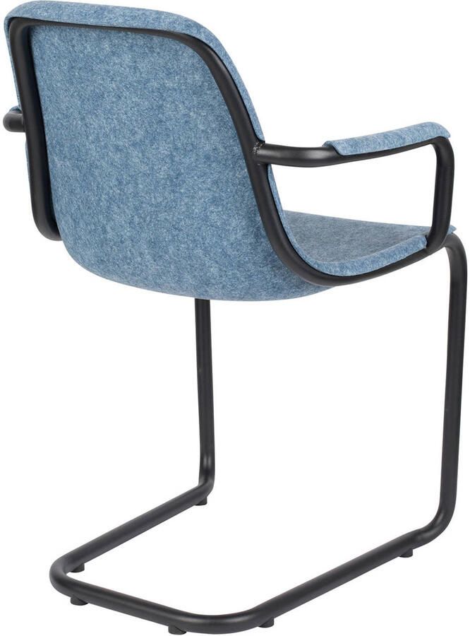 Zuiver Thirsty Eetkamerstoelen met armleuning Blauw Set van 2 - Foto 5