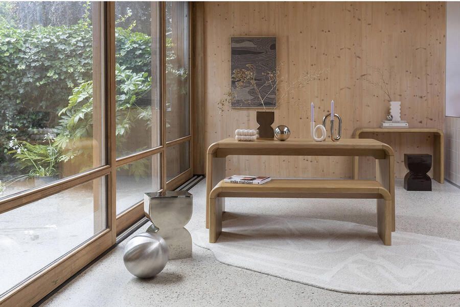 Zuiver Eettafel Brave Eiken en rubberhout 160 x 80cm Naturel - Foto 2