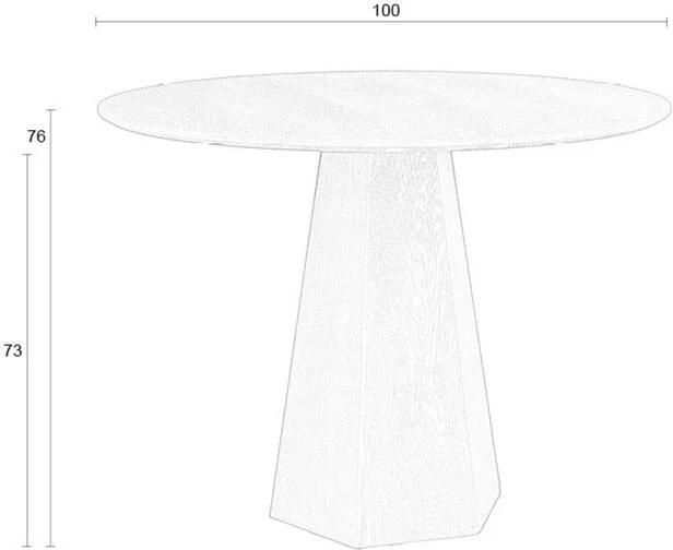 Zuiver | Tafel Pilar Brown Rice | Eettafels | Eettafel - Foto 3