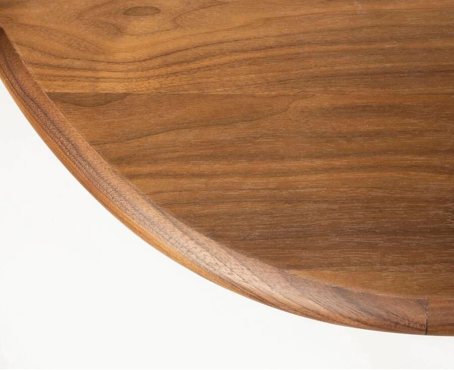 Zuiver Uitschuifbare Ovale Eettafel Twist Walnoot 185-240 x 90cm Bruin - Foto 2