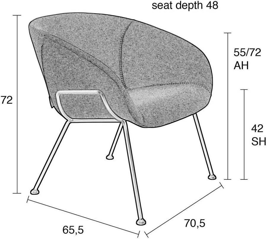 Zuiver | Fauteuil Feston Black | Zitmeubels woonkamer | Fauteuil - Foto 2
