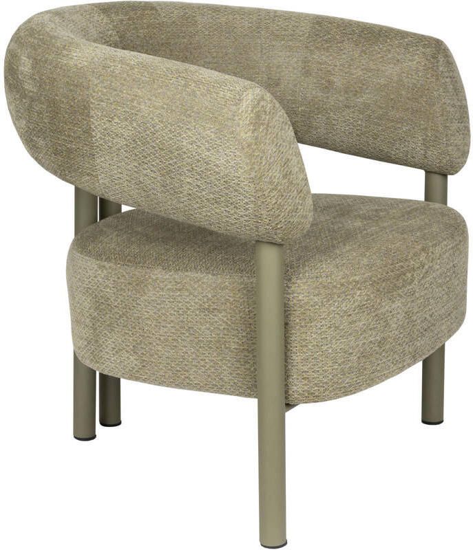 Zuiver Fauteuil Heels Geweven stof Groen