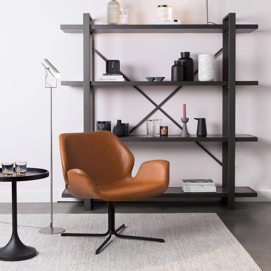 Zuiver | Fauteuil Nikki All Brown | Zitmeubels woonkamer | Draaifauteuil