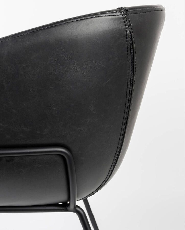 Zuiver Feston Eetkamerstoelen met armleuning Zwart Set van 2 - Foto 3