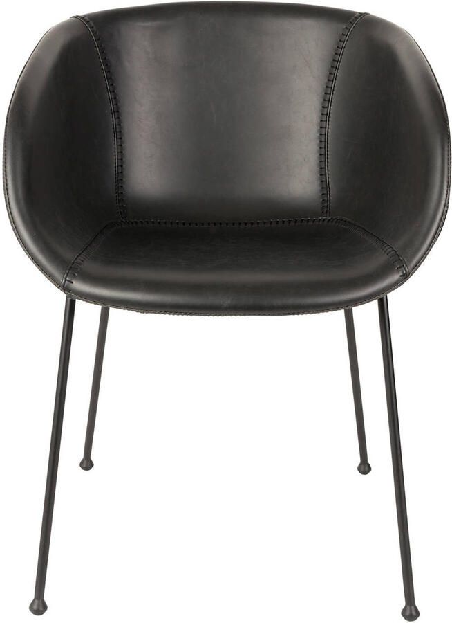 Zuiver Feston Eetkamerstoelen met armleuning Zwart Set van 2 - Foto 2